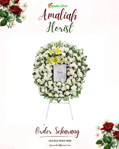 Krans Bunga Duka Cita di Suka Asih